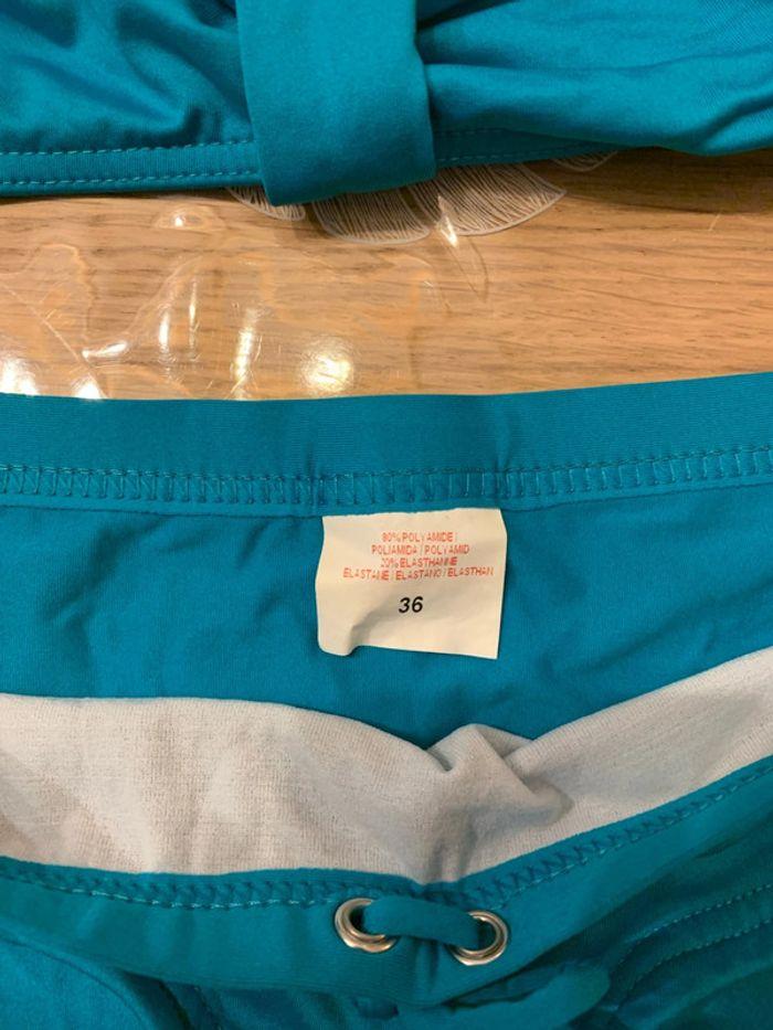 Maillot de bain turquoise deux pièces - photo numéro 2