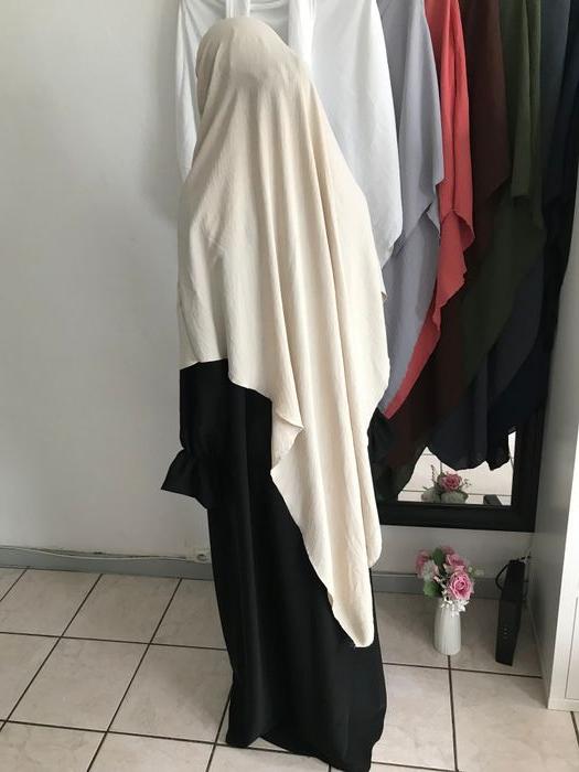 Khimar beige crème 1m20 🌸 - photo numéro 5