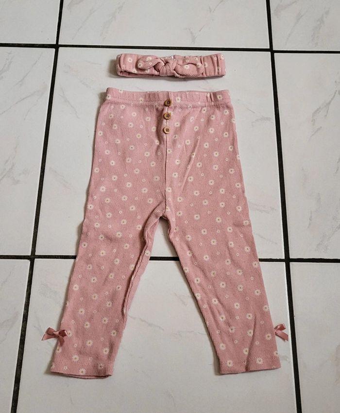 Pantalon/Legging et bandeau bébé fille - photo numéro 1