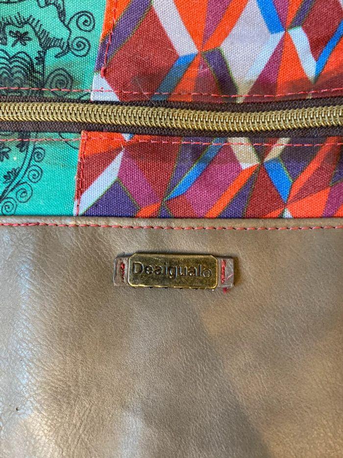 Sac bandoulière marron, bleu, rose Desigual - photo numéro 10