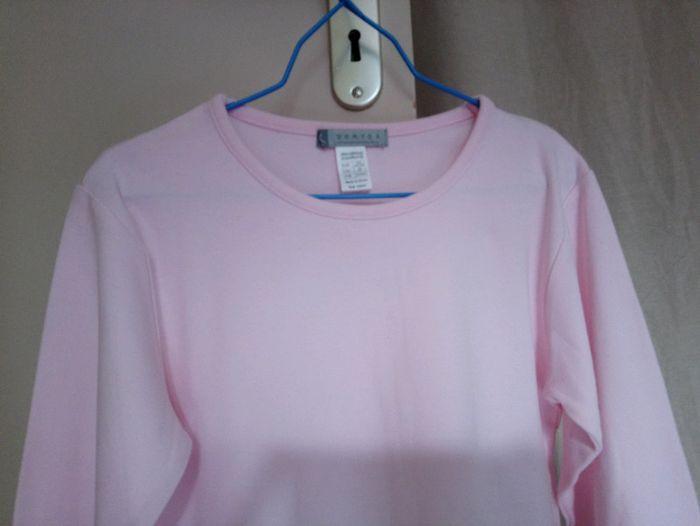 T-shirt manches longues rose poudré - photo numéro 7