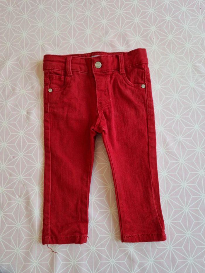 Pantalon rouge 6 mois obaibi - photo numéro 1