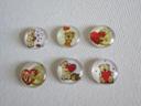 Lot de 6 Cabochons oursons