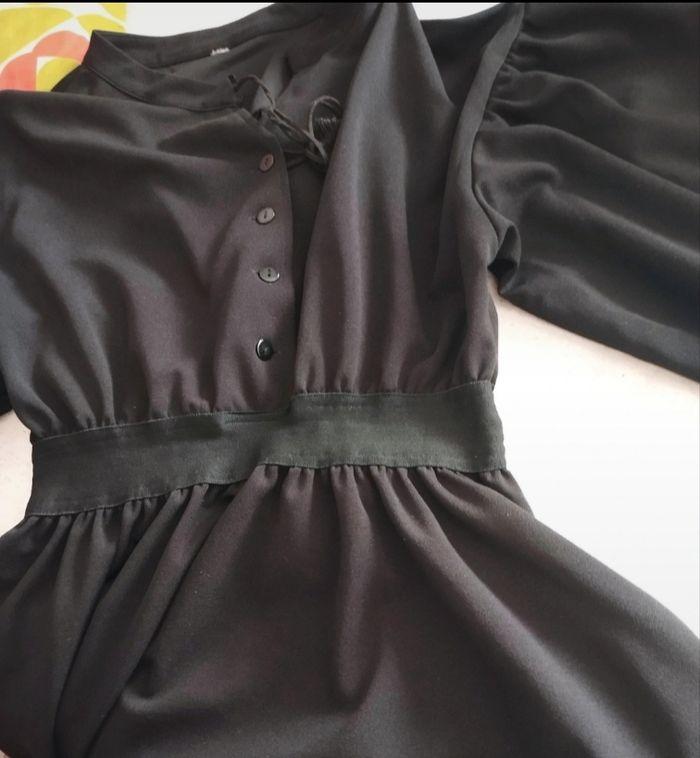 Tunique Chemise épaisse noire, taille élastique 42 - photo numéro 5