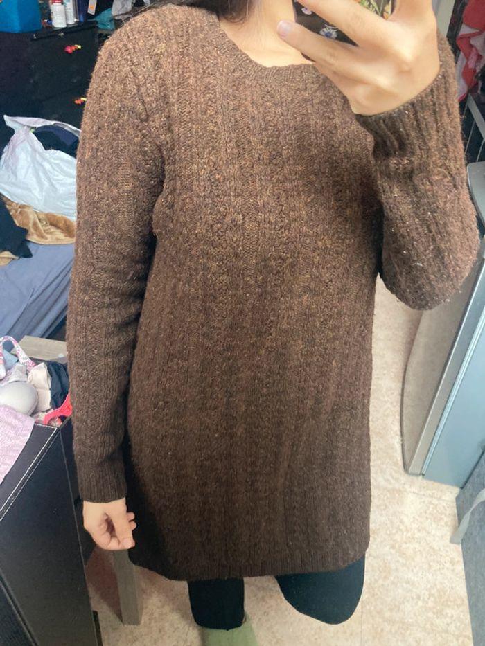 Robe pull en laine marron COS taille xs - photo numéro 3