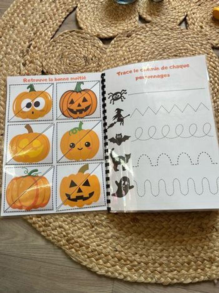 Livret d’activités Halloween Montessori avec pièces à scratchs - photo numéro 2