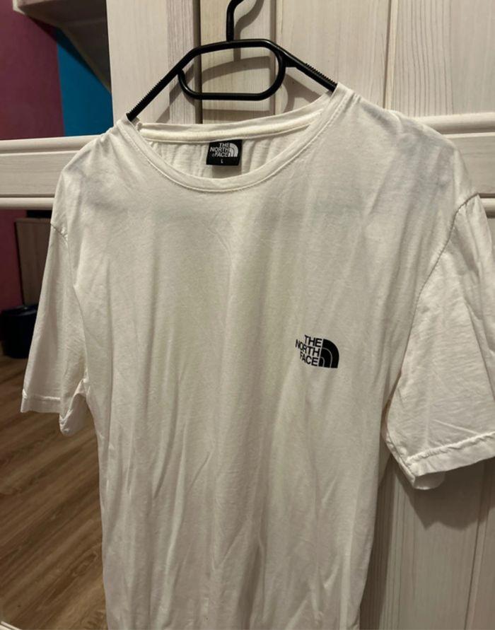 T-shirt blanc pour homme, taille L, très bon état, The North Face - photo numéro 3