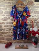 Robe marine et multicolore Femme taille 52 marque Boohoo 🍓