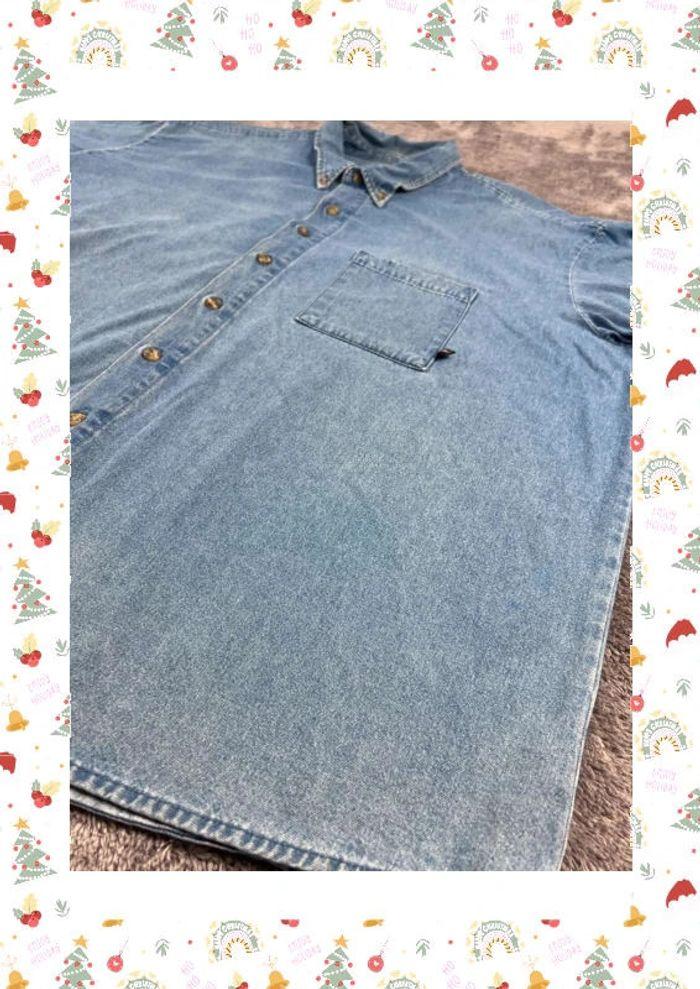 👕 Chemise en jean Homme Dickies Bleu Taille 4XL 👕 - photo numéro 13