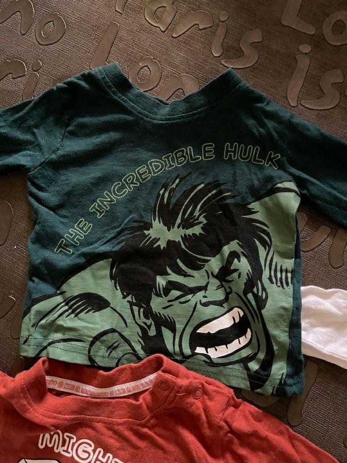 Lot 3 T-shirts manches longues MARVEL 3-6 mois - photo numéro 3