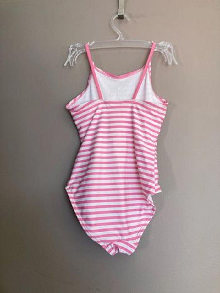 H&M maillot de bain rayé rose et blanc 6-8 ans - photo numéro 4