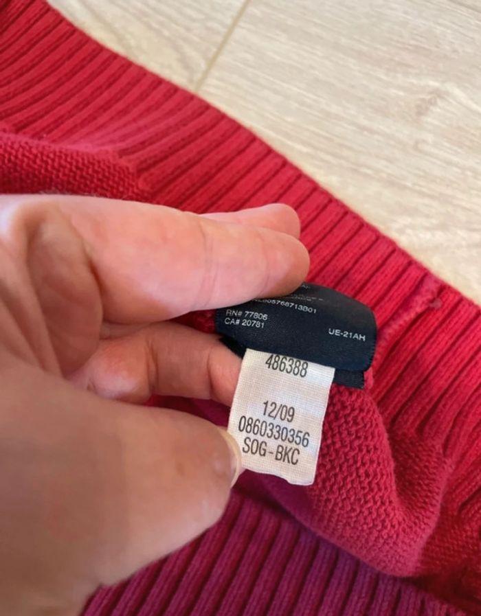 Pull Tommy Hilfiger coton rouge XL - photo numéro 7