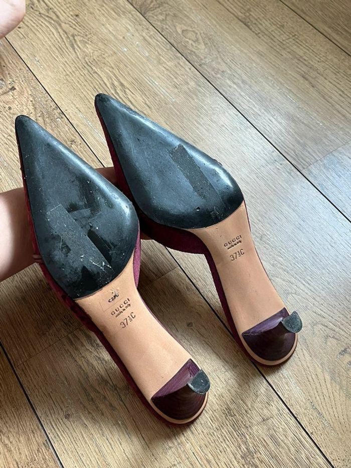 Paire de mules à talons. Escarpins couleur rose foncé, taille 37 - photo numéro 6