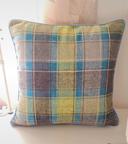 Lot de 2 housses de coussin tissu tartan type ecossais canapé, lit, fauteuil, coussin,deco