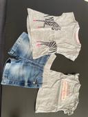 Trio 2 tee shirt et short