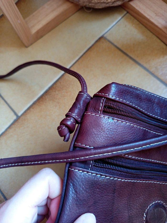 Petit sac bandoulière Vera Pelle Violet vintage - photo numéro 16