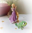 Figurine figura raiponce rapunzel tresse peinture paint Disney princesse bullyland pascal cameleon