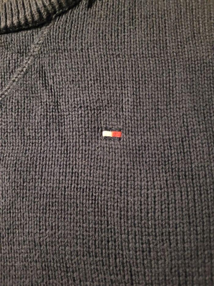 Pull Tommy Hilfiger Marine Taille M Logo Brodé - photo numéro 8