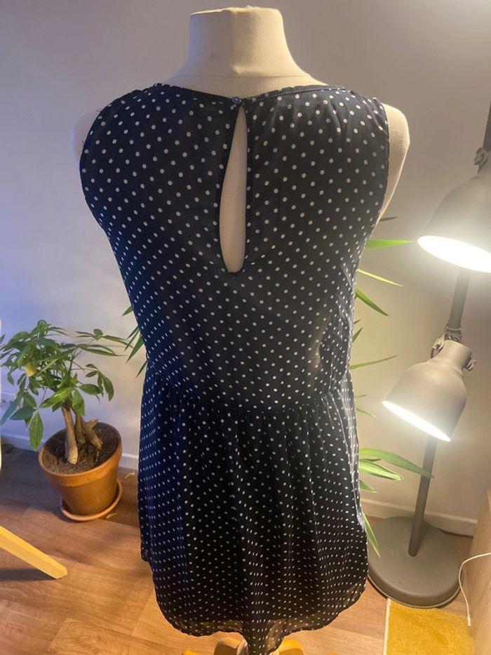 Robe Zara bleu marine à pois - photo numéro 2