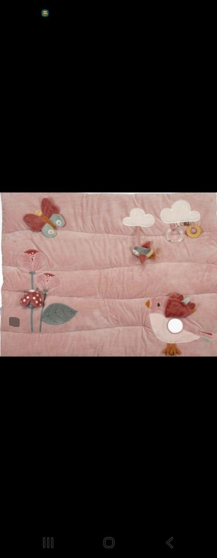 Tapis de parc d'eveil #little Dutch , Flowers & Butterflies 80 x 100 cm rose - photo numéro 2