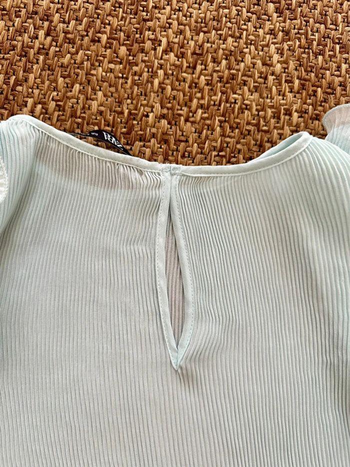 Blouse bleu clair Zara Taille S - photo numéro 5