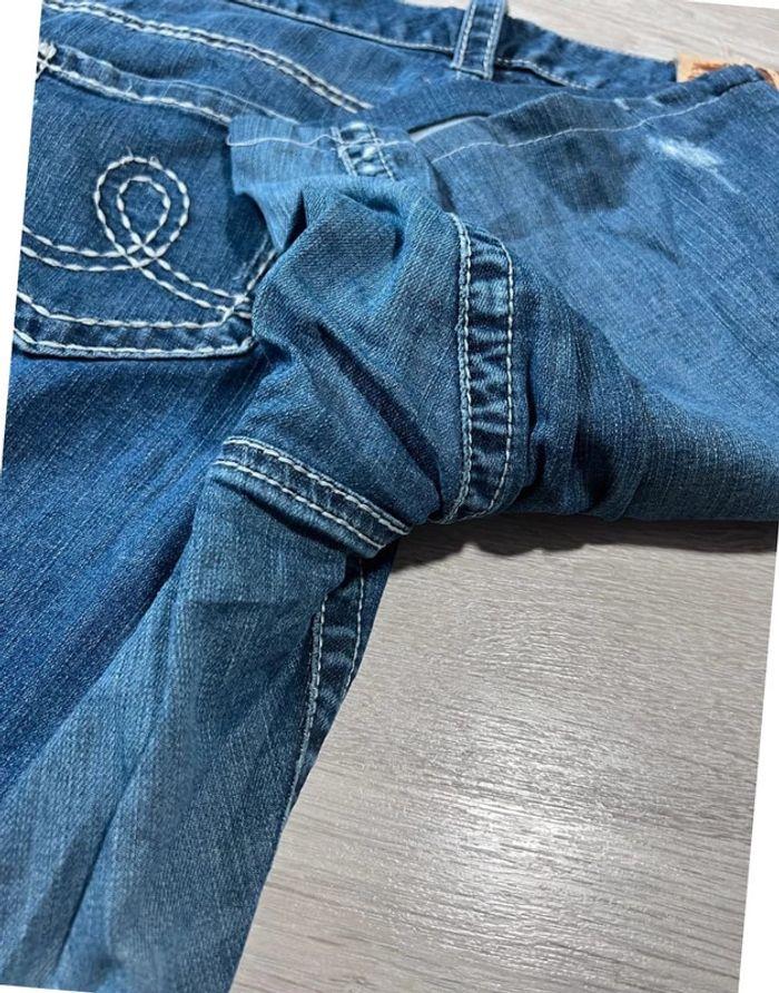 🩳 Short vintage brodé en jean Seven 7  Bleu Taille M 🩳 - photo numéro 15