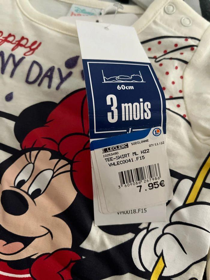 Haut manche longue Minnie 3 mois neuf - photo numéro 2