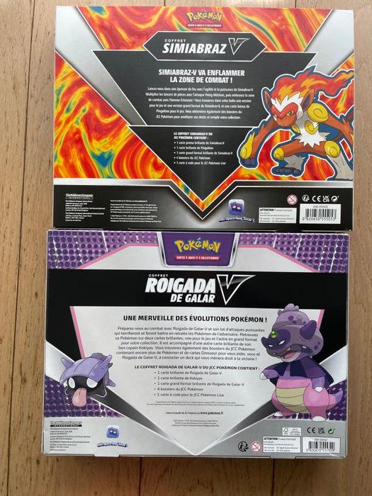 Lot de 2 coffrets Pokemon Roigada V et Simiabraz V - photo numéro 2