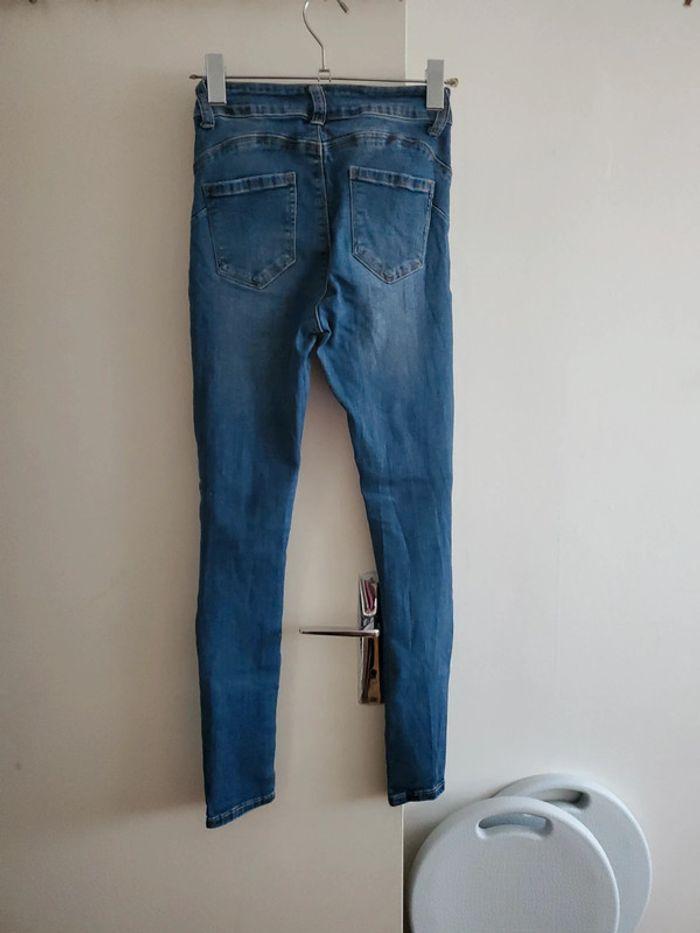 Jeans bleu fille T27 8/10 ans - photo numéro 2