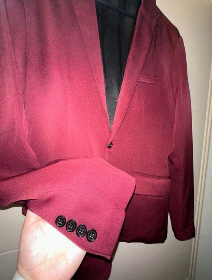 Veste blazer bordeaux homme - photo numéro 2