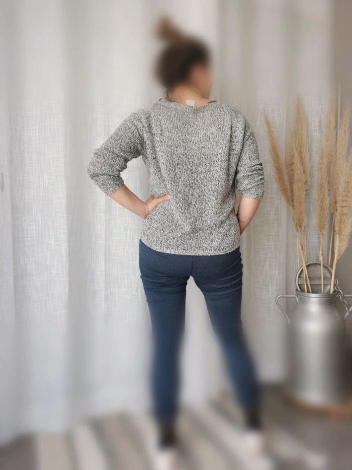 Pull gris asymétrique - vêtement grossesse possible - photo numéro 3