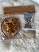 Lot accessoires pour cheveux marron clair