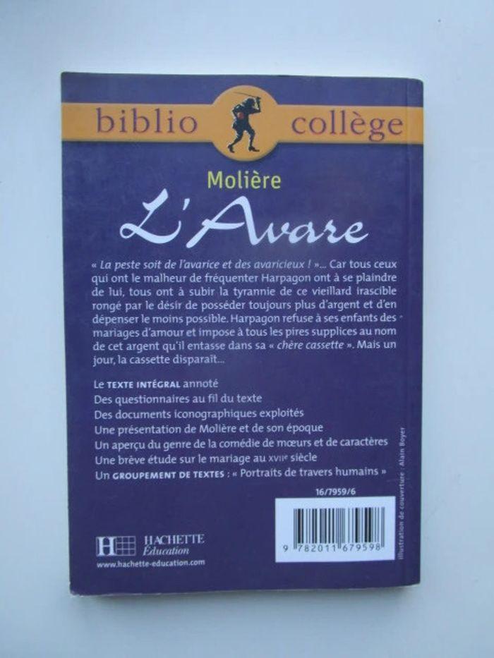 Bibliocollège - L'Avare, Molière - photo numéro 2