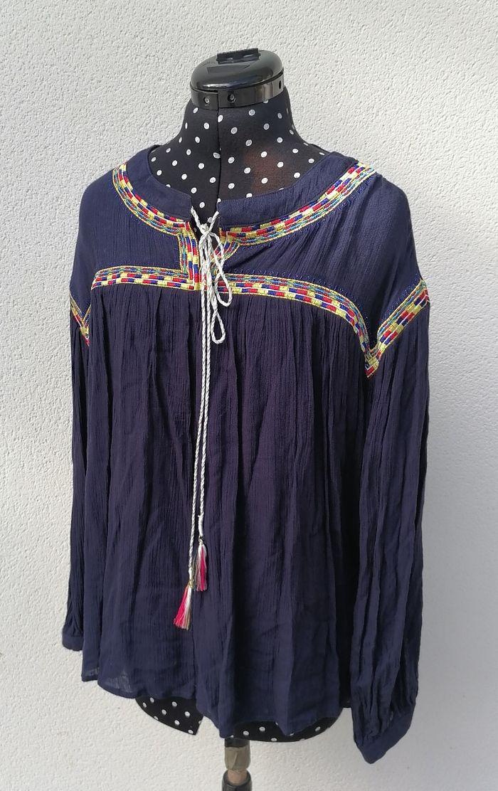 Blouse fluide hippie chic bleu marine Taille S Sweewë - photo numéro 6