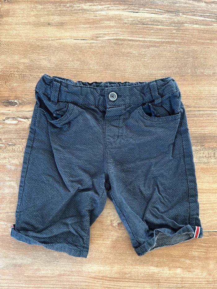 Short bleu marine à pois - photo numéro 1