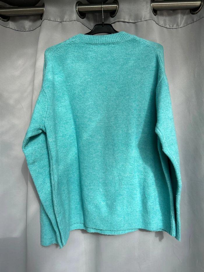 Pull col rond turquoise taille L Primark  bon état - photo numéro 2