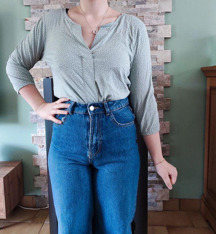 Chemisier blouse vert clair vintage 40 - photo numéro 1