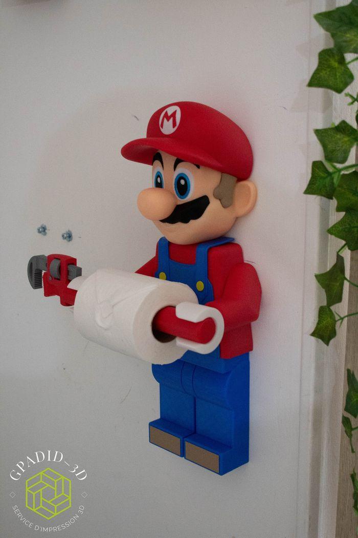 Dévidoir de papier toilette ou simple décoration murale dans un style Lego - photo numéro 4