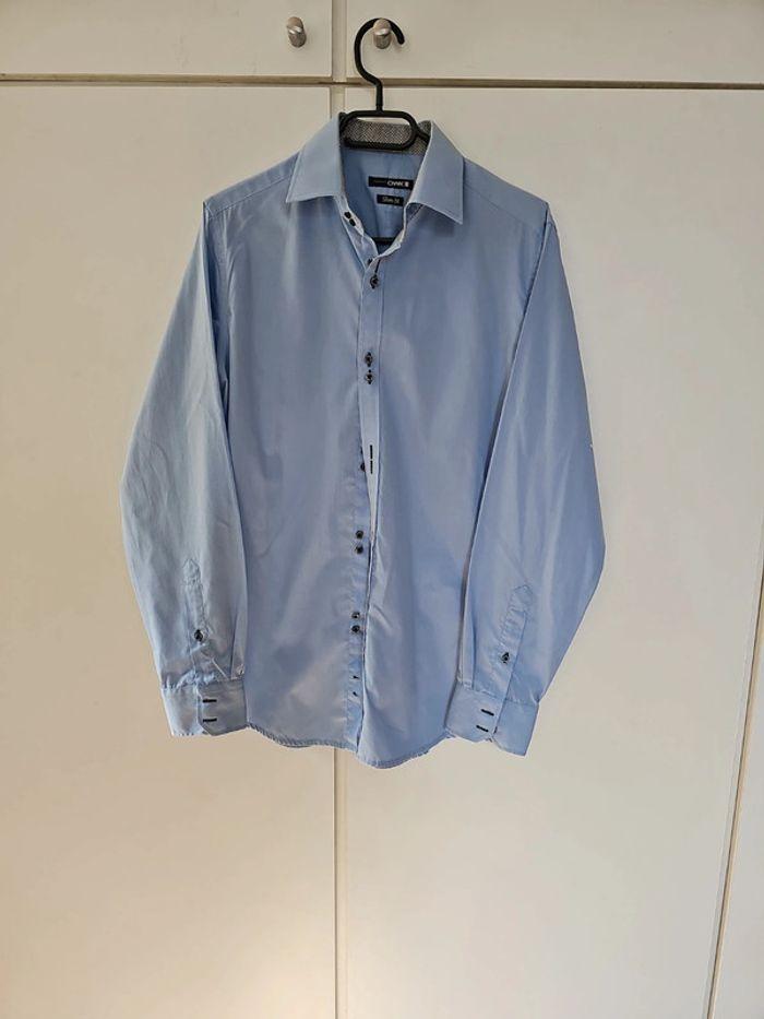 Chemise bleue unie - photo numéro 1