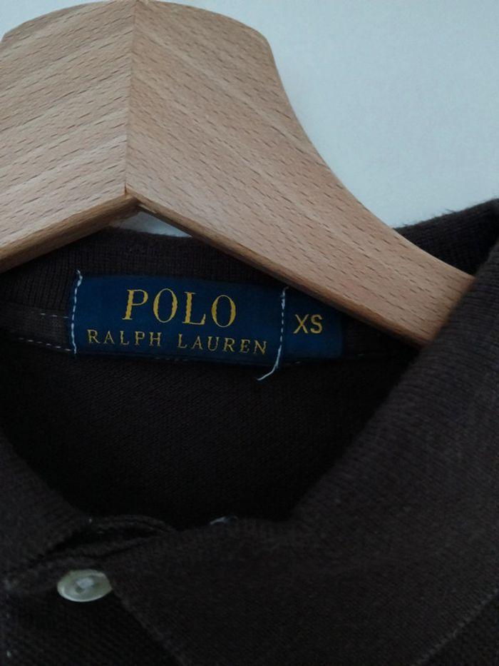 Polo manches longues ralph lauren marron XS - photo numéro 3