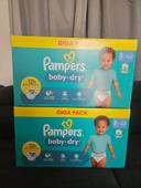 Lot de 2 paquets de couche Pampers Baby Dry Taille 5