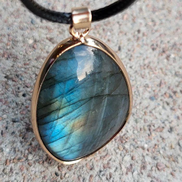 Collier labradorite pierre naturelle véritable - photo numéro 9