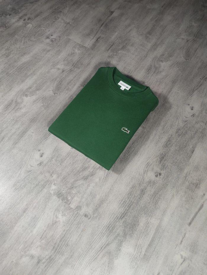 Pull Crewneck Lacoste Vert Logo Brodé Taille XS Homme - photo numéro 2