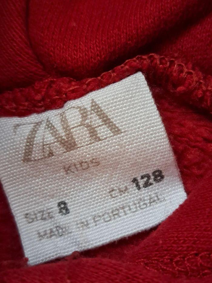 Sweat à capuche fille 8 ans zara rouge - photo numéro 5