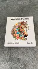 Puzzle cheval fleur