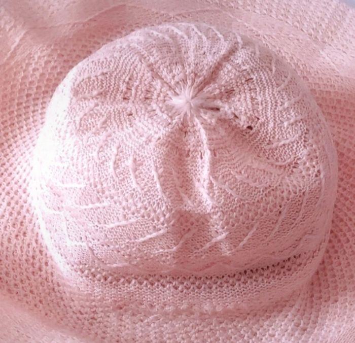 Chapeau rose pale, effet paille forme capeline - photo numéro 7