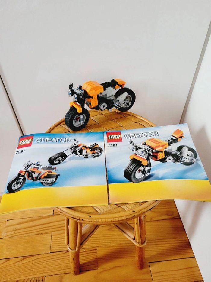 Set complet officiel LEGO Creator 7291 La Moto orange année 2012 véhicule - photo numéro 2