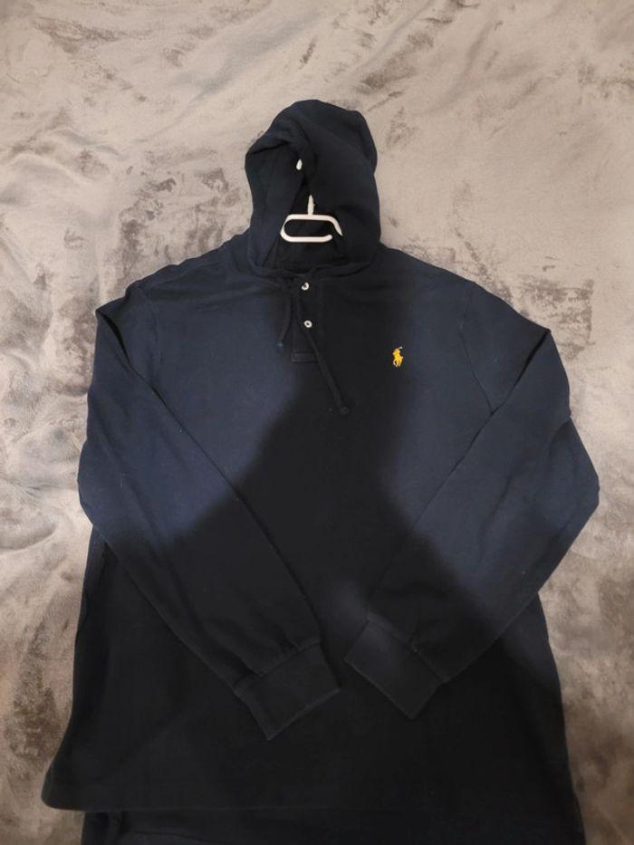 Sweat POLO Ralph Lauren matière Polo Taille XL Marine Logo brodé Capuche - photo numéro 2