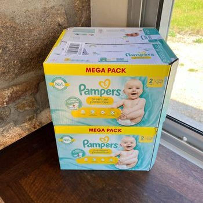 Lot 2 cartons Taille 2 Pampers Premium : 228 Couches - photo numéro 2