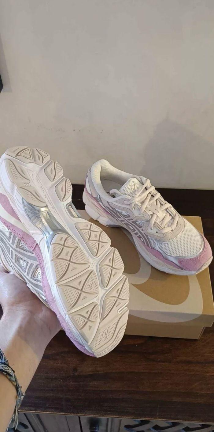 Baskets ASICS Gel NYC crème beige minéral rose - photo numéro 8